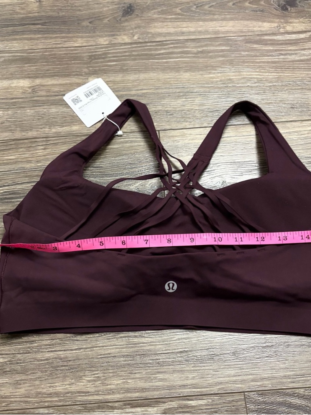 NWT Lululemon FlexyFlex Yoga Bra *Light Support, D-DDD Cups Black Plum Size L/XL - Picture 7 of 7